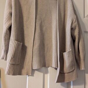 A New Day Women's Tan and Cream Cardigan